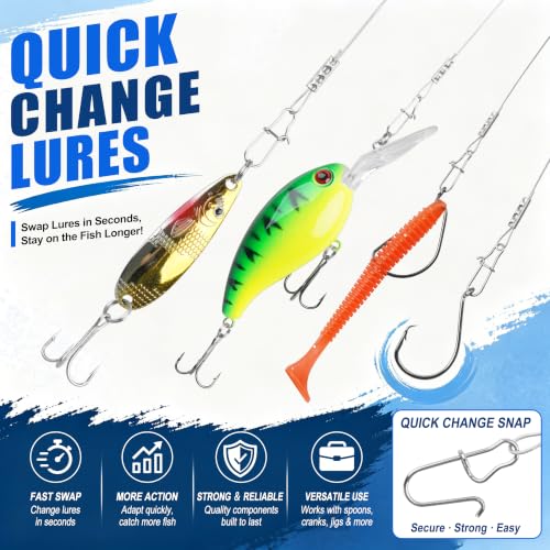 AGOOL Saltwater Grouper Rig with 1.5oz Egg Sinkers & 20 Hooks - Carolina Surf Fishing Setup