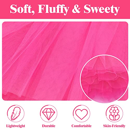 Hot Pink 5-Layer Adult Tutu Skirt - Fluffy Skirt for Women, One Size