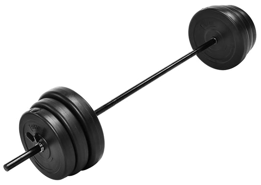 Fitvids 100-Pound Weight Set for Home Gym with Six Plates and 1x 5FT Standard Barbell, Comes with Spring Locks