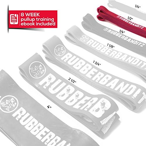 Heavy Duty Pull Up Assist Resistance Bands - Rubberbanditz Loop Bands for Powerlifting & Stretching