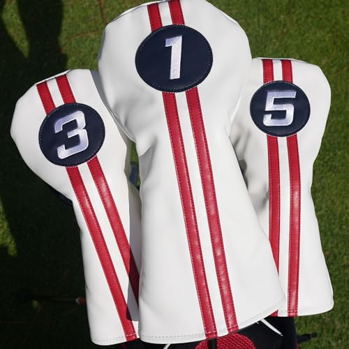 Golf Headcover for 3 Wood - Fleece-Lined, Water-Resistant, Easy Slip-On, July Four