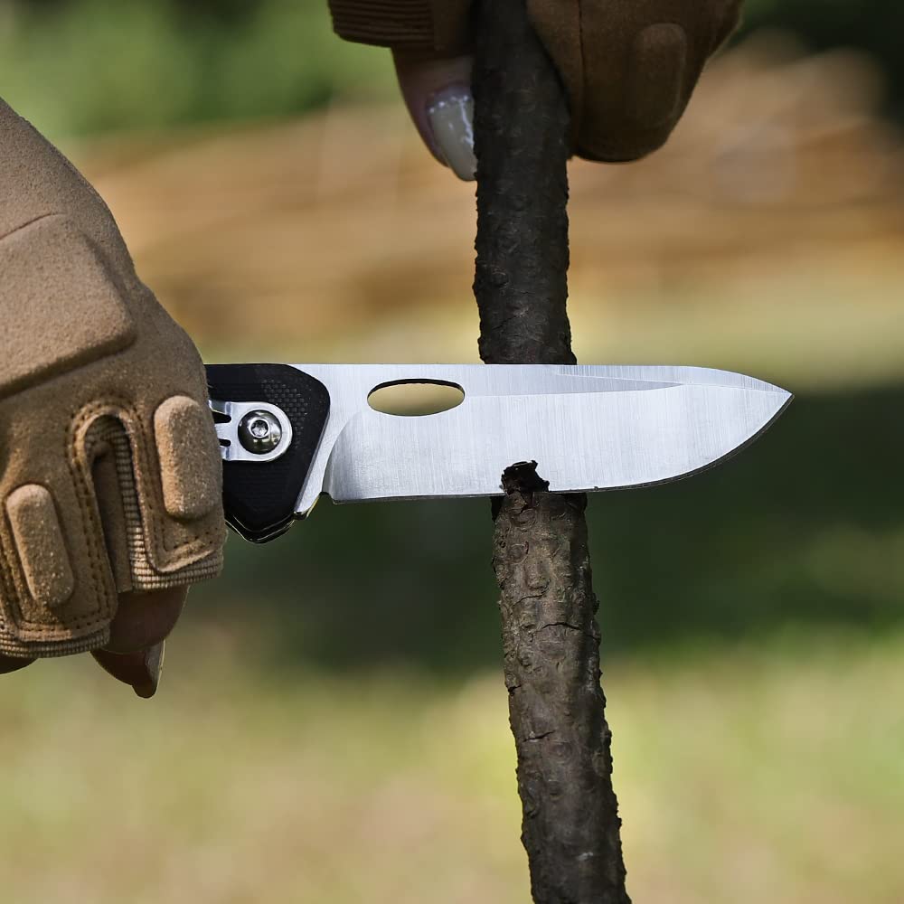 Roxon S502U Upgraded Phantasy Folding Pocket Knife, G10 handle Survival Gear Pocket Tool EDC Knife Replaceable Knife Blade with Pocket Clip for Camping Hiking