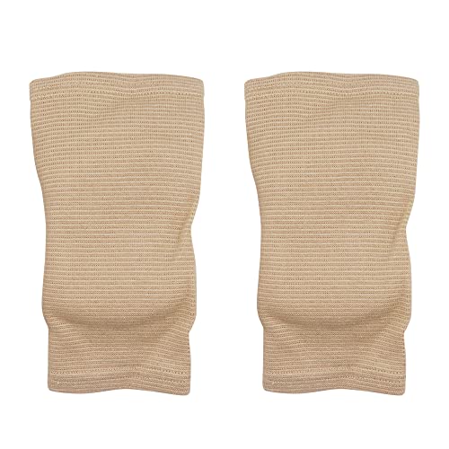 Men Women Protective Knee Pads - Medium/Nude, Anti-Slip Padded Sports Support
