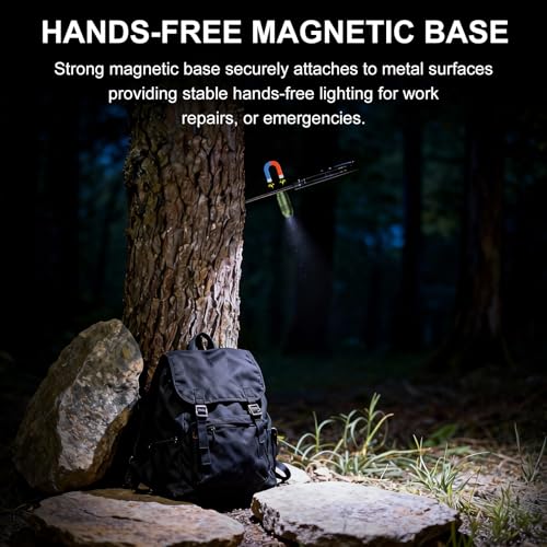Green Rechargeable Mini Keychain Flashlight 100 Lumens Magnetic Compact