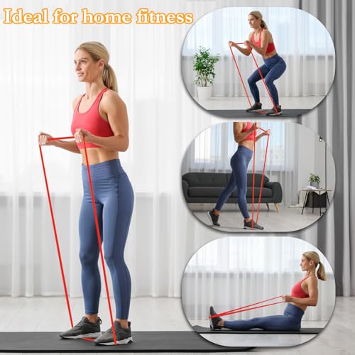 Foilswirl Resistance Bands 8 Pack with 15-35 Ibs Red Variation for Workout