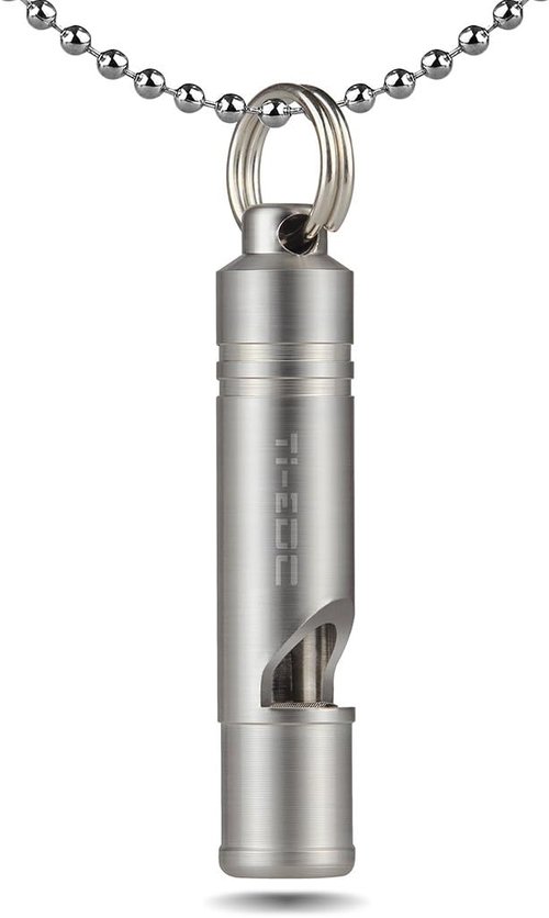 Loud Titanium Emergency Whistle Keychain for Survival, Hiking & Pet Training