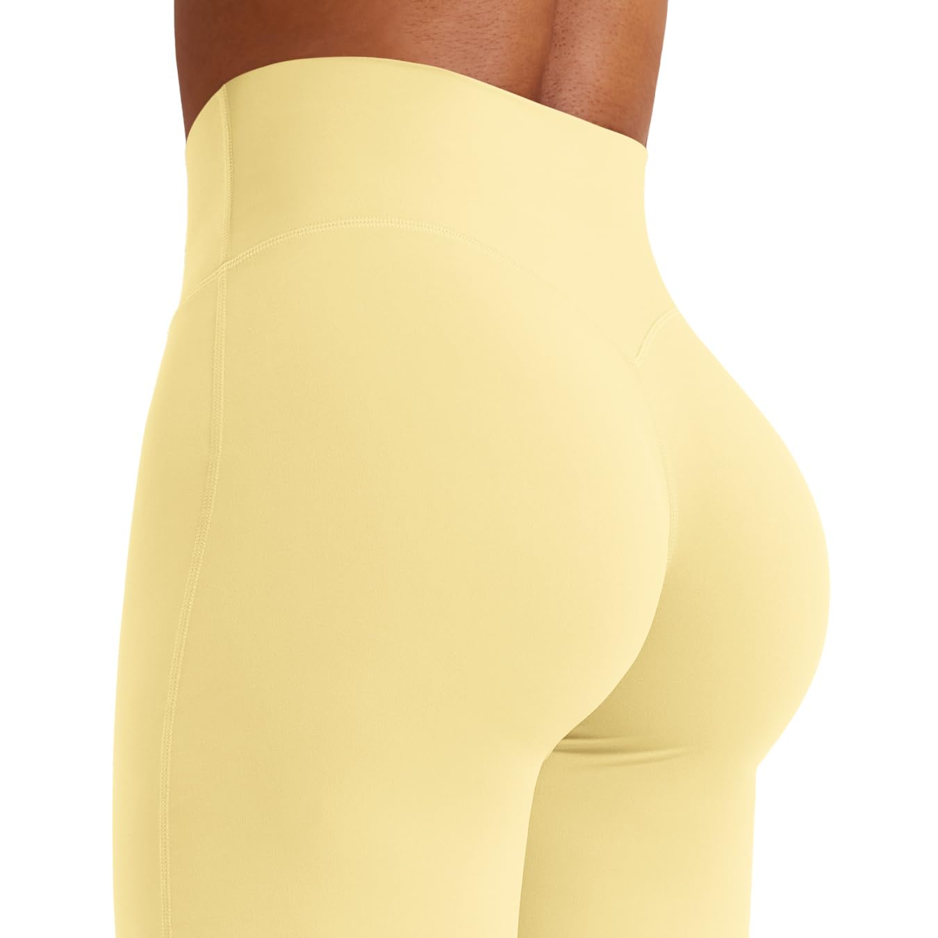 YEOREO Workout Leggings Womens No Front Seam Straight Leggings 31.5" High Waist Buttery Eddiy Gym Yoga Pants Butter Yellow XXS