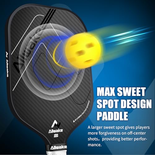Black & White Pickleball Paddle 3K Raw Carbon Fiber USAPA Approved 16mm Core