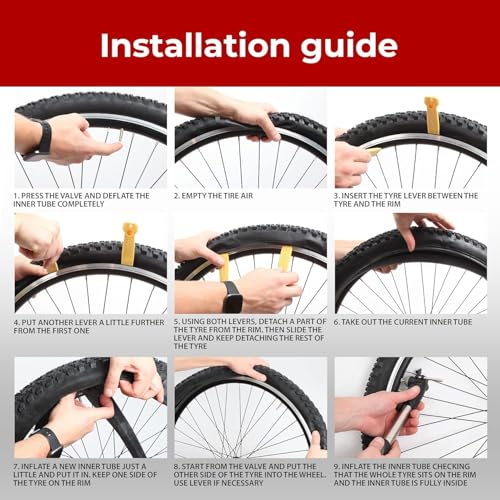 Fincci 700x35c / 38c / 40c / 42c / 45c / 48c Bike Inner Tube ? 48mm Schrader Valve 28c Inner Tube ? Butyl Rubber ? Fits Hybrid, Road & Gravel Bikes ? Pack of 2