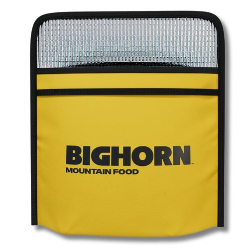 BIGHORN Insulated Bag for Backpackers - Durable Small Insulated Pouch for Freeze Dried Backpacking Meals - Packs Flat, Lightweight, Aids Rehydration, Keeps Food Hot, 10 ¼” x 7 ½” x 3 ½”, 1.5oz, Yellow