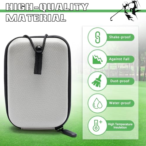 Golf Rangefinder Hard Shell Case, Hard Golf Rangefinder Case Universal Range Finder Carry Bag (Green+Black)