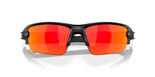 Oakley Men's Oo9271 Flak 2.0 Low Bridge Fit Rectangular Sunglasses, Matte Black/Prizm Ruby, 61 mm