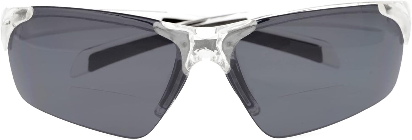 Eyekepper TR90 Unbreakable Sports Half-Rimless Bifocal Sunglasses Baseball Running Fishing Driving Golf Softball Hiking