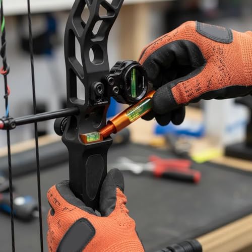 Dual-Axis Aluminum Bow Level Kit for Archery & Compound Bows - Lightweight Screw-In