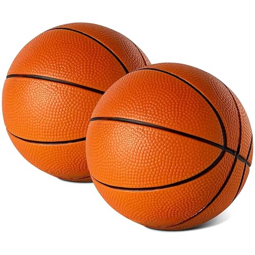 Mini Foam Basketballs for Indoor Outdoor Play - 2 Pack