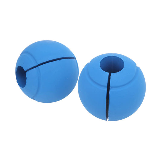 Dilwe Barbell Grips, 1 Pair of Barbell Dumbbell Curved Grip Round Spherical Silicone Non Slip Thickened Grip for Massive Arm and Muscle Building (Blue)