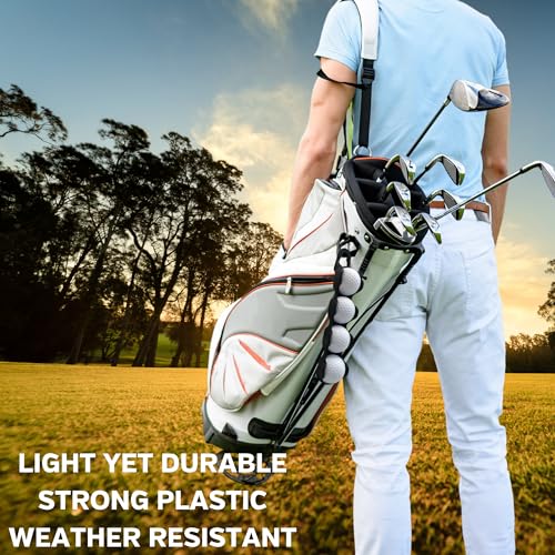 Golf Ball Holder for Bags - Holds 4 Balls, Easy Clip Attachment, Men & Women Golf Accessory
