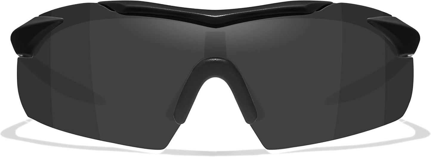 Wiley X Vapor Tactical Ballistic Sunglasses - Matte Black Frame, Smoke Grey & Clear Lenses