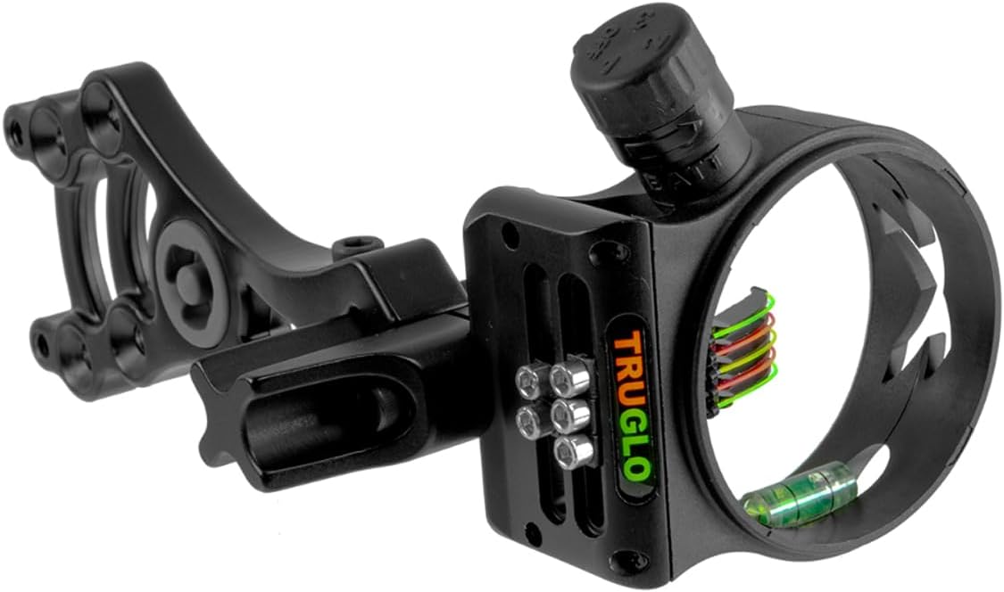 TRUGLO Storm Compact Black Bow Sight - Lightweight & Convertible for Precision Shooting