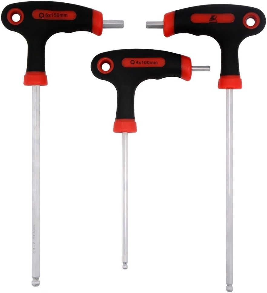 4/5/6mm T-Handled Energe Saving Hex Wrench Set for Bike Pedal Handlebar Disc Brake Mount Repair