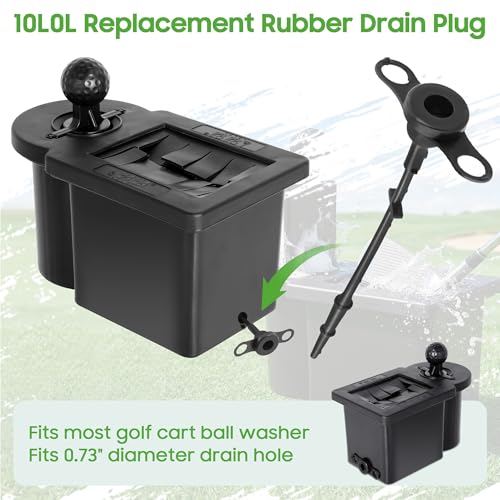 Replacement Rubber Drain Plug for Golf Cart Ball Washer & Club Cleaner