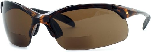 Calabria 48BF Sport BiFocal Reading Sunglasses Mens Womens Lightweight Comfortable Semi-Rimless Wrap Around Bi-Focal Sunnies