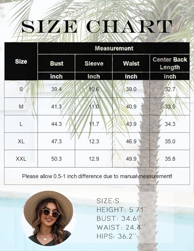 AI'MAGE Women's Swimsuit Coverup Short Sleeves Bikini Dress - Light Pink Medium