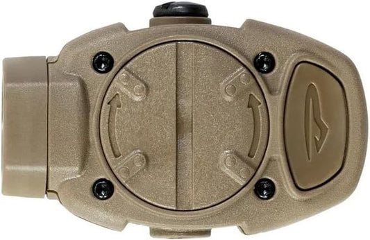 Princeton Tec Switch MPLS 10 Lumen Ultrabright Red/White LED Light, Universal Mounting System for Hardhats and Flexi-Neck Design, Essential for Law Enforcement, Military, and Trade Work, Tan