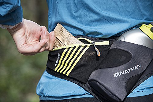Nathan Peak Running Hydration Waist Pack Belt with 18oz Water Bottle - Black