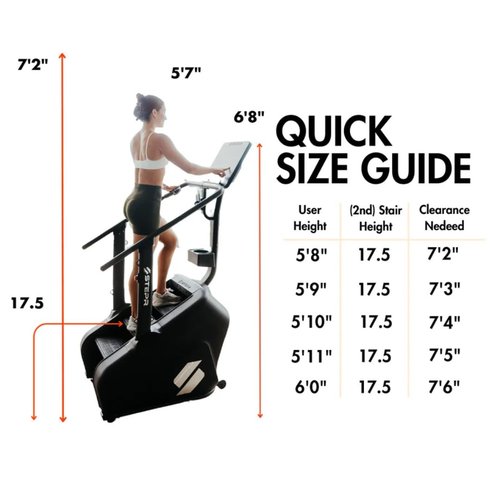 STEPR Classic Stair Master with LED Touchscreen, Commercial Grade Stairmaster Machine for Home, 140 Steps/Min, Bluetooth Stepper Machine, Resistance Band Attachments, Mobile App, 375 lb Capacity