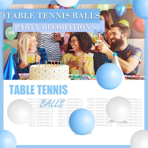 28 Pcs 40mm Plastic Table Tennis Balls Bulk Blue and White