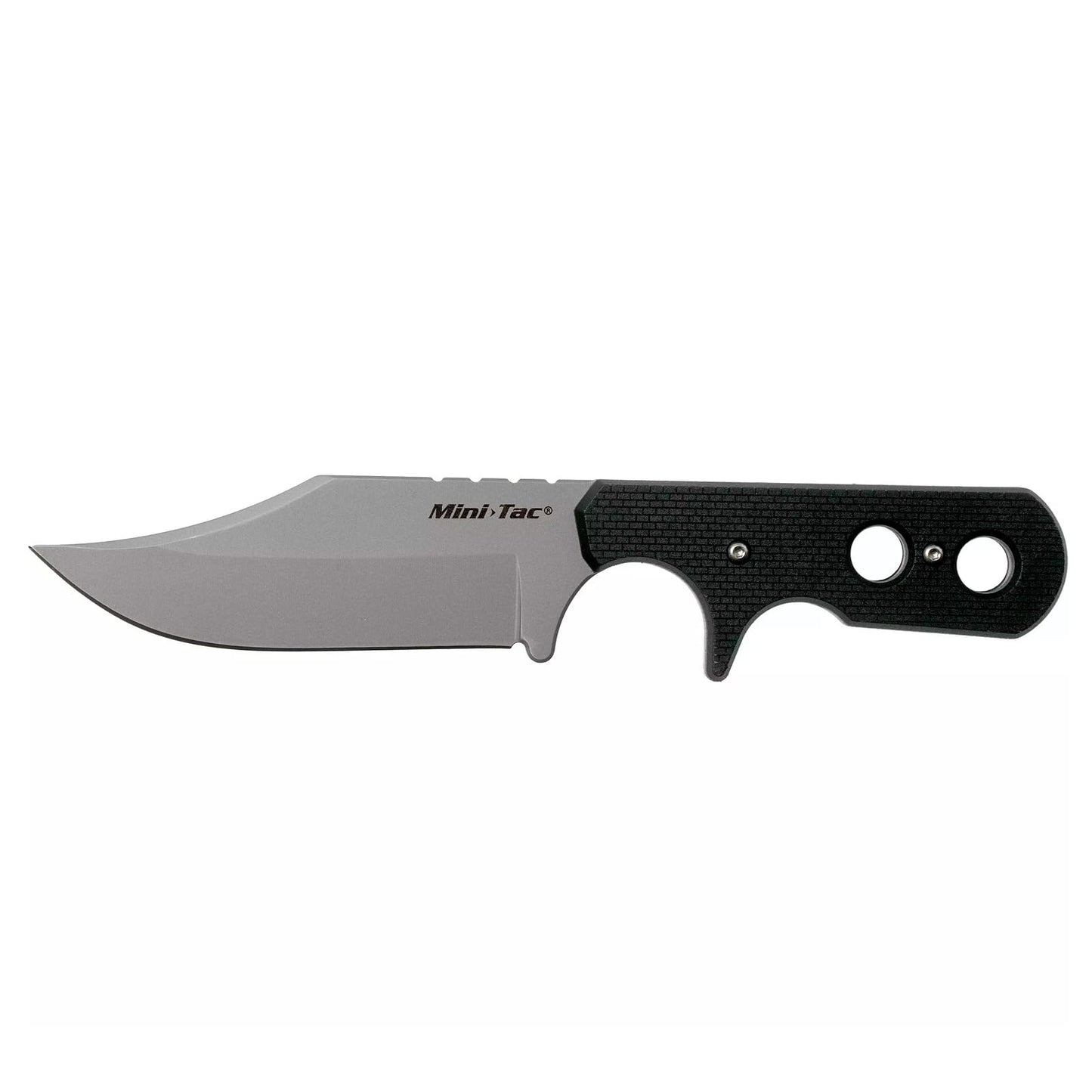 Cold Steel Mini Tac Bowie 3-5/8" Lightweight Durable 8Cr13MoV Stainless Steel Fixed Blade Clip Point Outdoor Hunting Utility Knife, Griv-Ex Handle, Secure-Ex Sheath - Blister