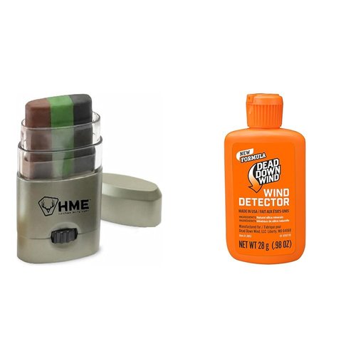 HME 3 Color Camo Face Paint "Mess-Free" Application Stick - Long-Lasting Easy-to-Use Concealment Makeup for Hunting