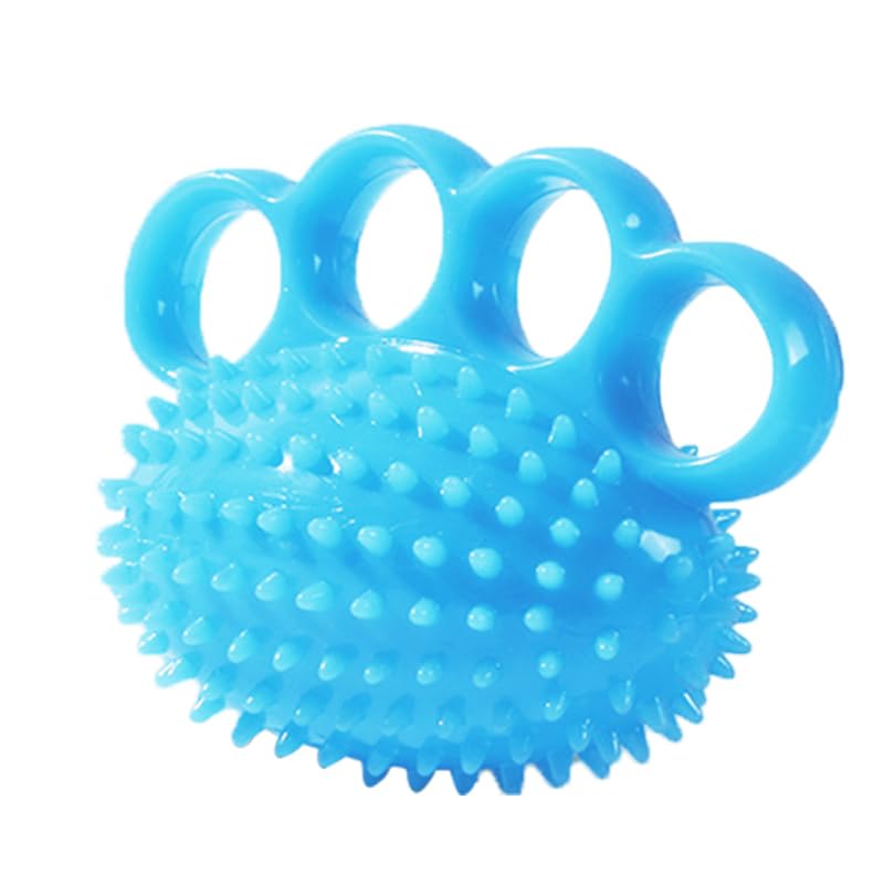 Hand Exerciser Ball and Finger Stretcher, Hand Grip Strengthener Trainer, Squeeze Balls, Wrist Pain Relief (Blue)