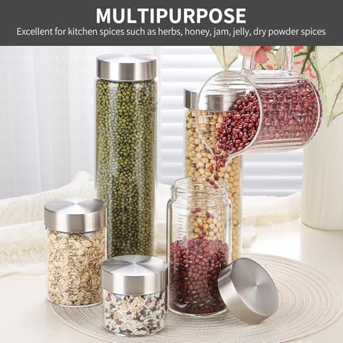 4 Oz Glass Jar with Lid - Pack of 4, Food-Grade, Airtight Storage