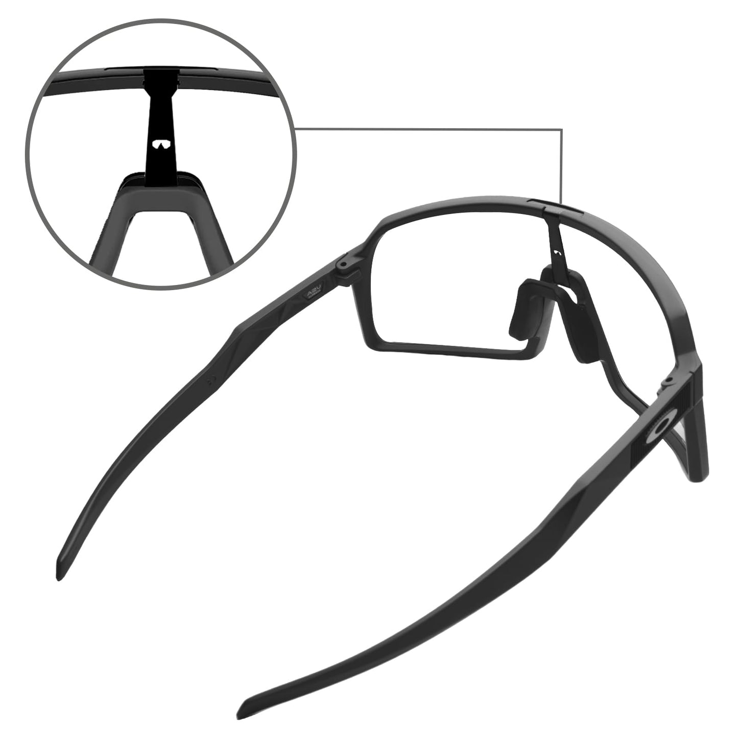 Glintbay 1 Pcs Frame Wicket Replacement for Oakley Sutro OO9406 | Sutro Asian Fit OO9406A | Sutro S OO9462 Sunglass - Black