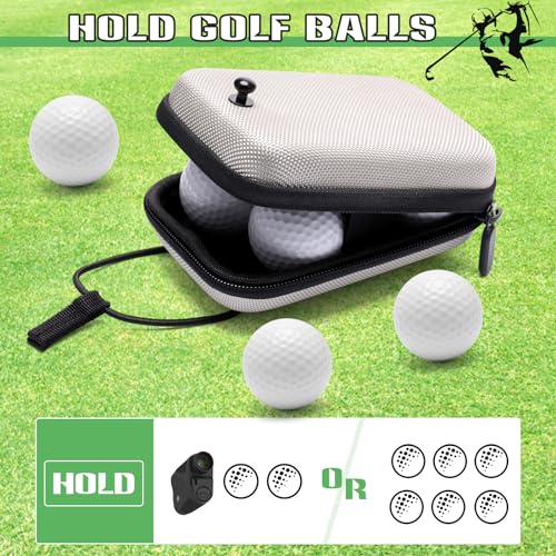 Golf Rangefinder Hard Shell Case, Hard Golf Rangefinder Case Universal Range Finder Carry Bag (Green+Black)