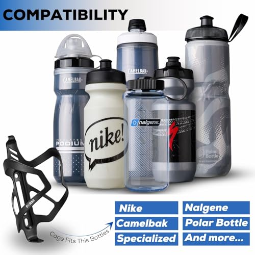 Corki Bike Water Bottle Holder Black 1-Pack - Bicycle Water Cage