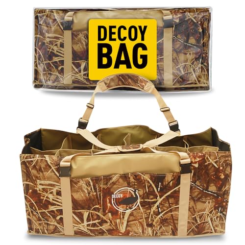 12 Slot Duck Decoy Bag with Water Drain System & Padded Shoulder Strap