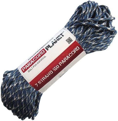 Paracord Planet 550 lb, 50' Foot Hank, Parachute Cord. Also Known as Paracord Rope, Parachute Rope, Utility Cord, Tactical Cord, and Military Cord. USA Made to Provide Durability and Strength.