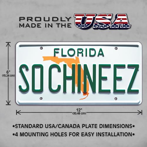 Florida License Plate - Metal Embossed Aluminum Car Plate - Fresh Off the Boat