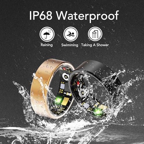 Milavan Rose Gold Smart Health Ring Fitness Tracker 8 Modes, Men & Women