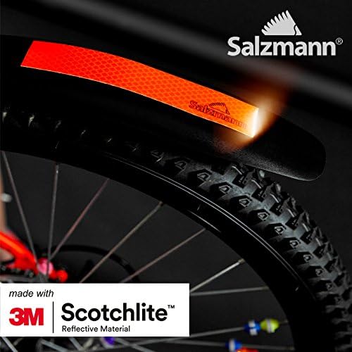 Salzmann Diamond Grade Reflective Sticker, 3M Material, Waterproof, All-Weather, Red, Pack of 4