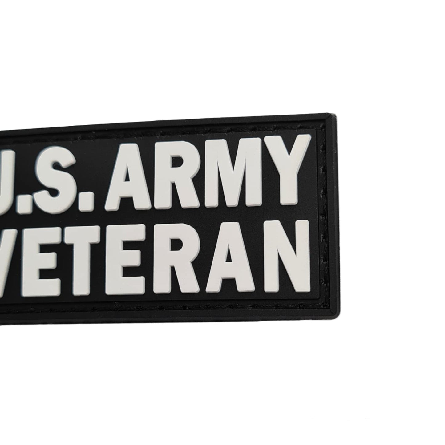 America US Army Veteran Vet PVC Patch (Black,Red and White)