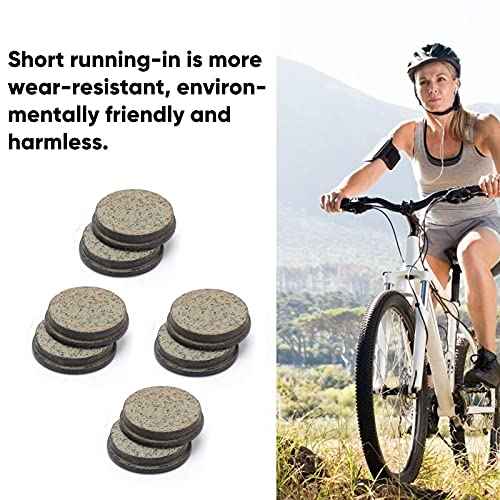 4 Pair Disc Brake Pads, Semi-Metallic Round Mountain Electric Resin Oil Disc Brake Pad Replacement Kit