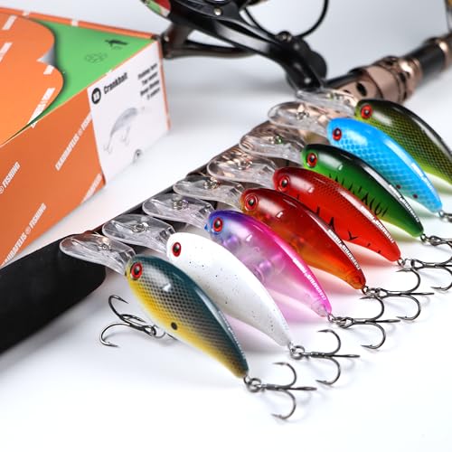 Saltwater & Freshwater Diving Crankbait Lures - Bass Trout Walleye Pike