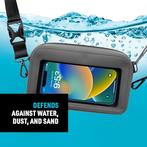Nite Ize RunOff Waterproof Hip Pack - Beach & Hiking Essential - Bag for Phone & Travel Essentials - Crossbody Beach Tote & Travel Pouch with IP67 Rating - Charcoal