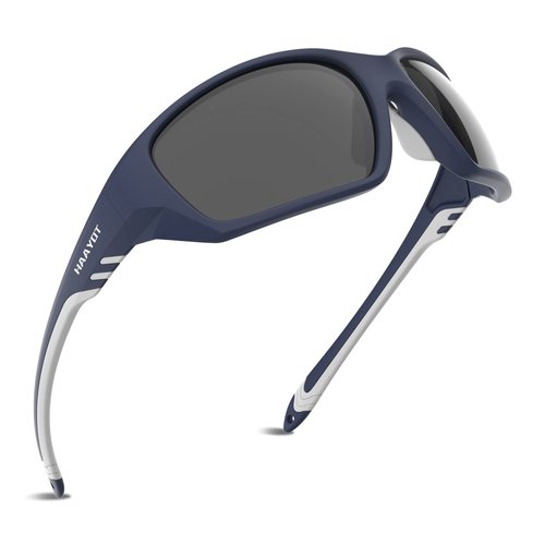 HAAYOT Polarized Floating Sunglasses for Men Women, Fishing Boating Surfing Glasses, UV Protection, Navy Blue Gray