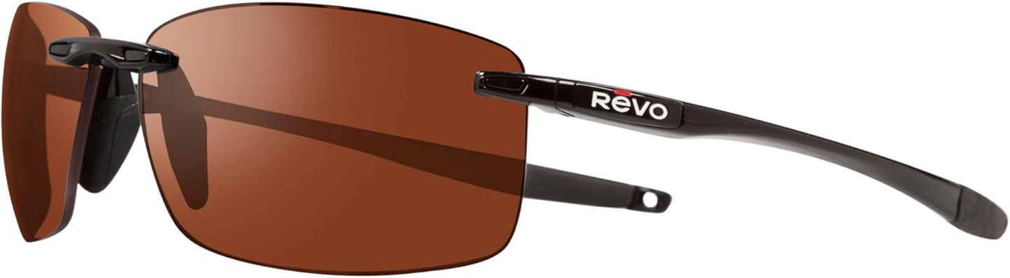 Polarized Rimless Rectangular Revo Descend N Sunglasses - Stylish UV Protection