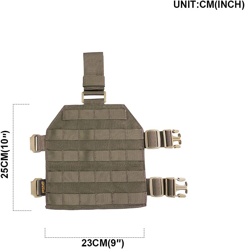 EXCELLENT ELITE SPANKER Tactical MOLLE Drop Leg Platform Universal Drop Leg Panel with Adjustable Belt & Thigh Straps